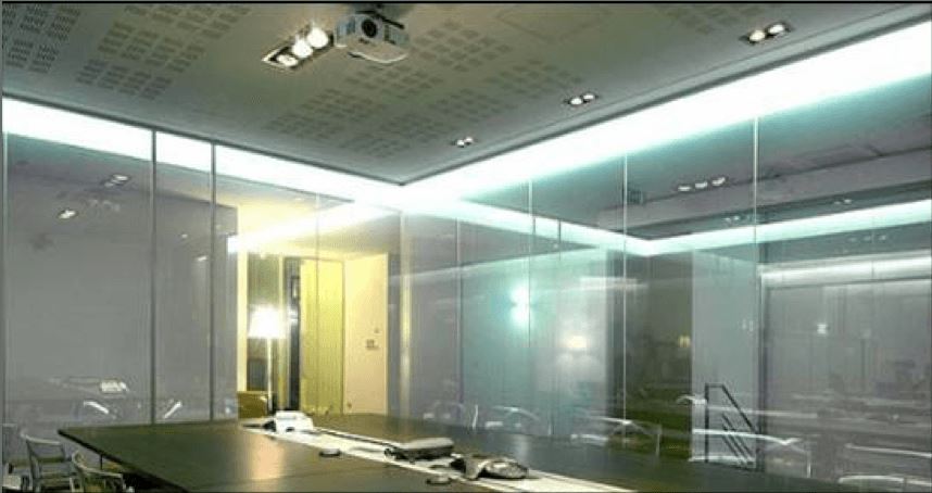 Smart switchable glass application scenario - projection advertising screen, touch screen Smart switchable glass application scenario - projection advertising screen, touch screen